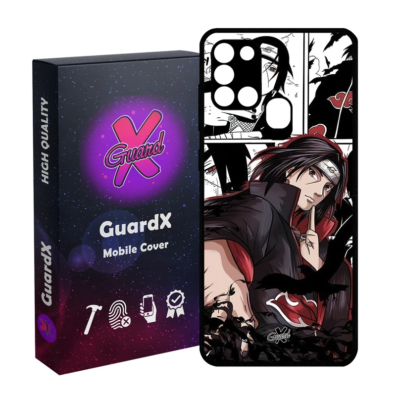 کاور گارد ایکس طرح Itachi Anime مدل Glass10550 مناسب برای گوشی موبایل سامسونگ Galaxy A21s