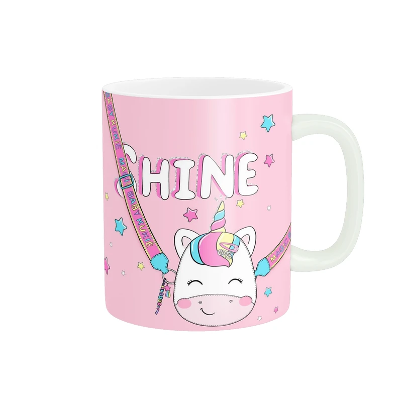 ماگ پاد آفرین طرح اسب تک شاخ کد 5037