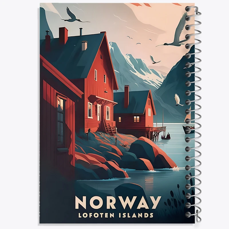 دفتر نقاشی 50 برگ خندالو طرح نوروی (Norway) کد F6323