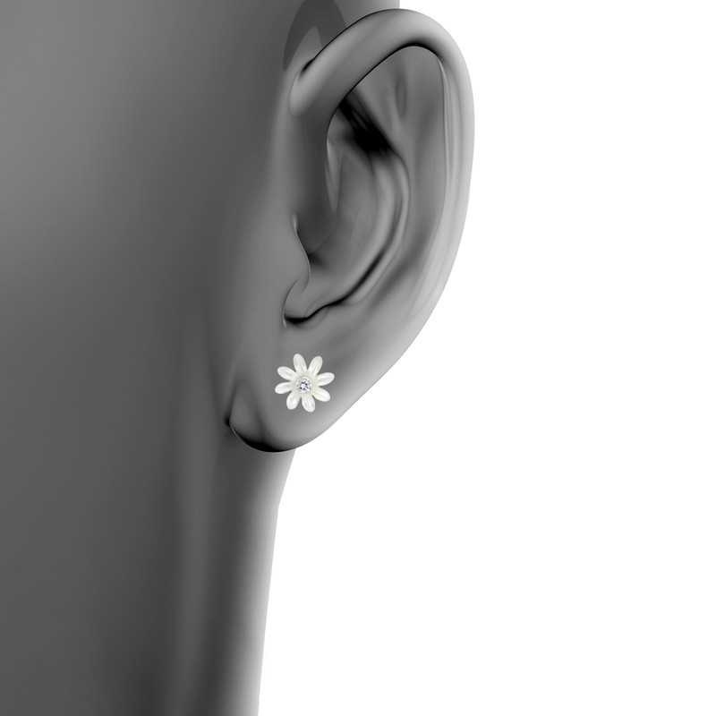 گوشواره نقره زنانه اقلیمه مدل EN510