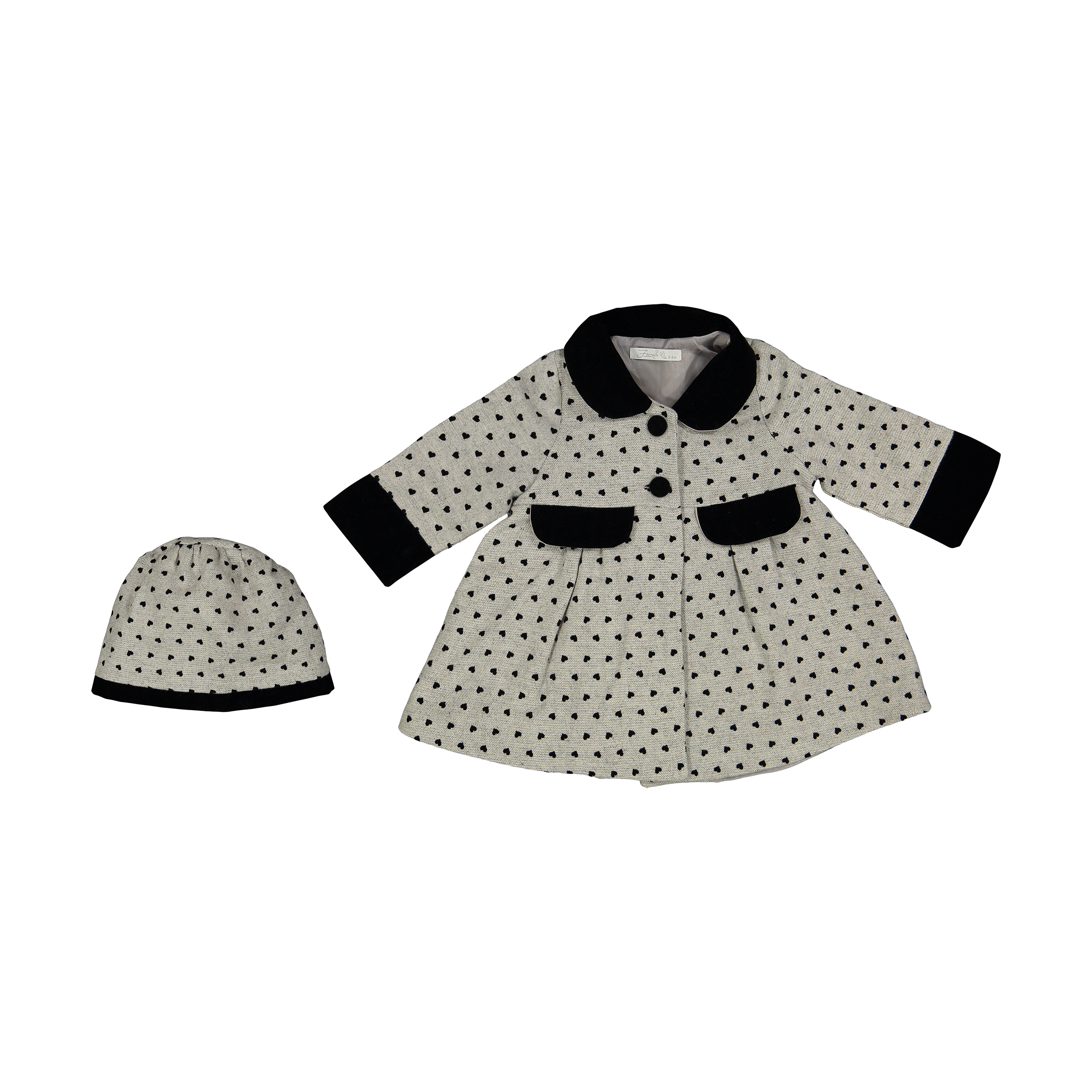 ست پیراهن و کلاه نوزادی دخترانه فیورلا مدل Az-05