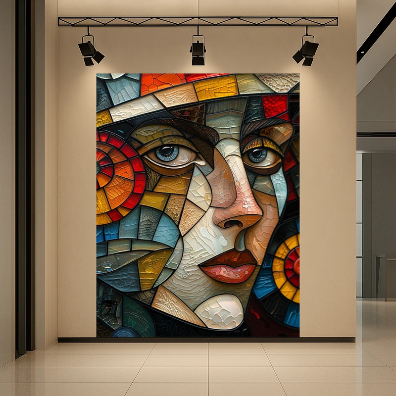 پوستر طرح انتزاعی چهره مدل هنر مدرن کد AR3058940