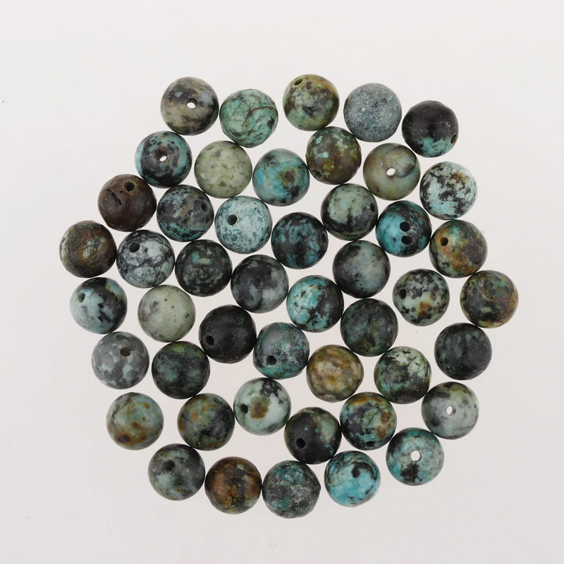 مهره دستبند مدل فیروزه طبیعی کد 8mm بسته 45 عددی