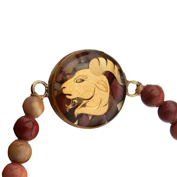 دستبند زنانه سام نورزاده مدل ماه تولد دی و سنگ جاسبر