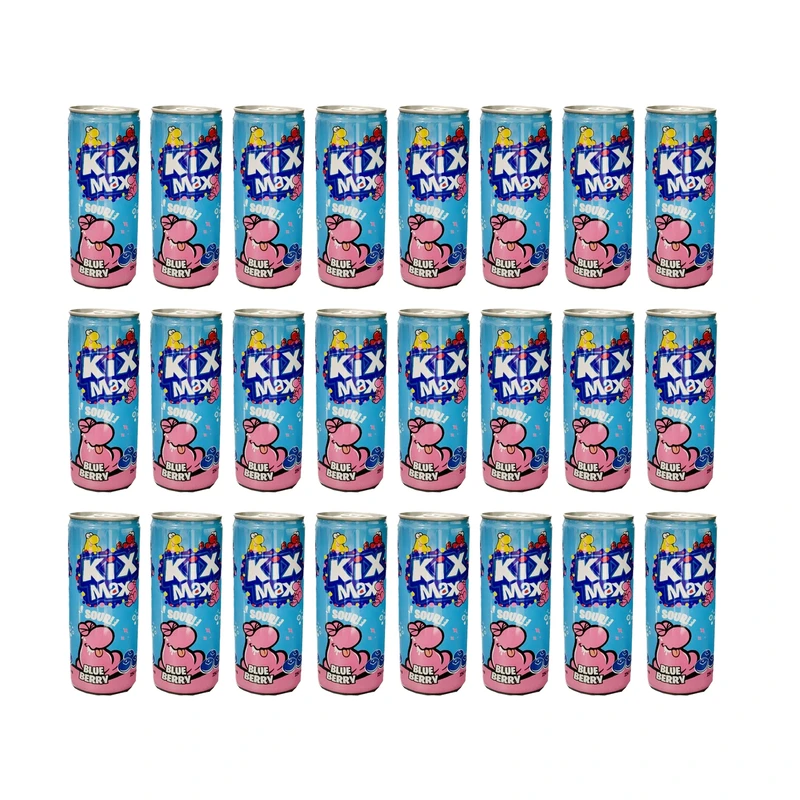 نوشیدنی گازدار کیکس مکس با طعم بلوبری - 250 میلی لیتر بسته 24 عددی
