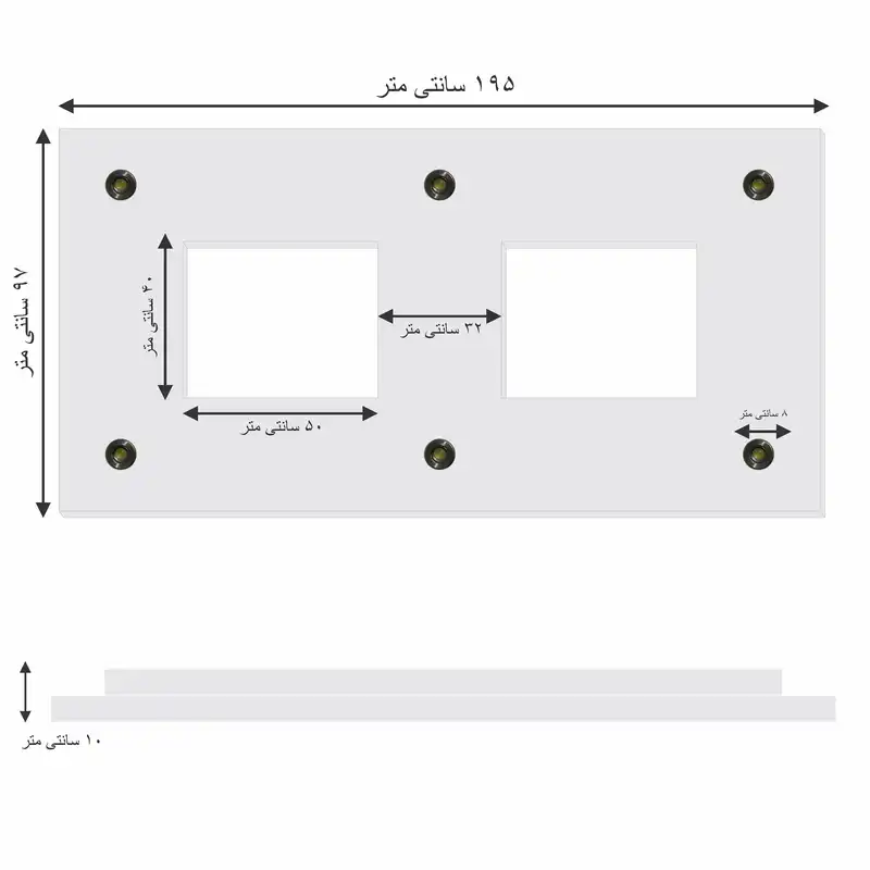 کناف پیش ساخته سقف مدل آرک طرح مستطیل کد AR 29