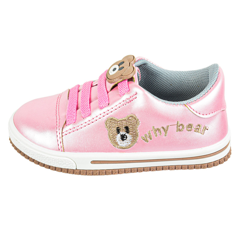 کفش راحتی دخترانه مدل تدی خرسی بند کشی کد KLBS.3598