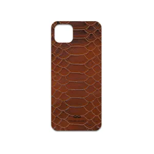 MAHOOT Brown-Snake-Leather Cover Sticker for Wiko T10
