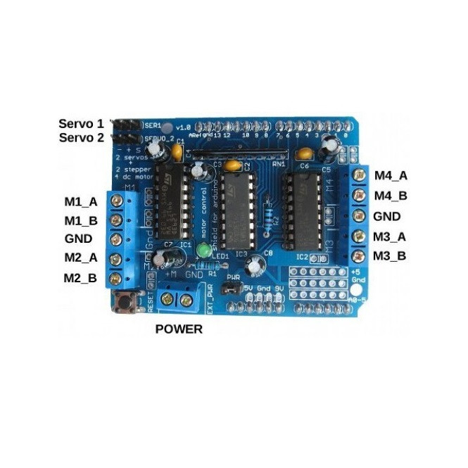 شیلد موتور درایور مدل L293D
