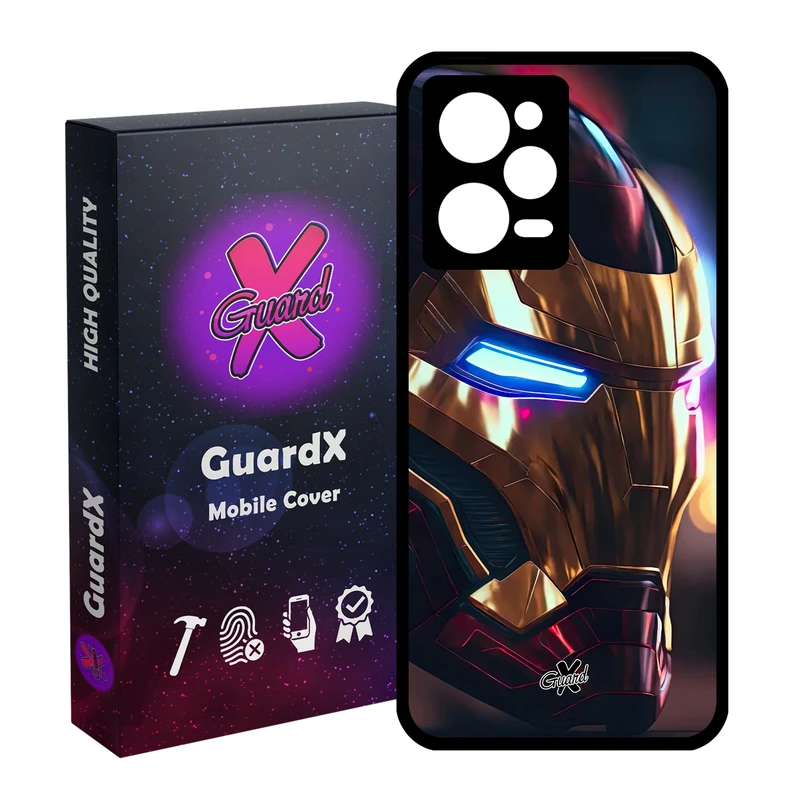 کاور گارد ایکس طرح Iron Man مدل Glass10604 مناسب برای گوشی موبایل شیائومی Redmi Note 12 Pro 5G/Poco X5 Pro 5G/Note 12 Pro Pro speed