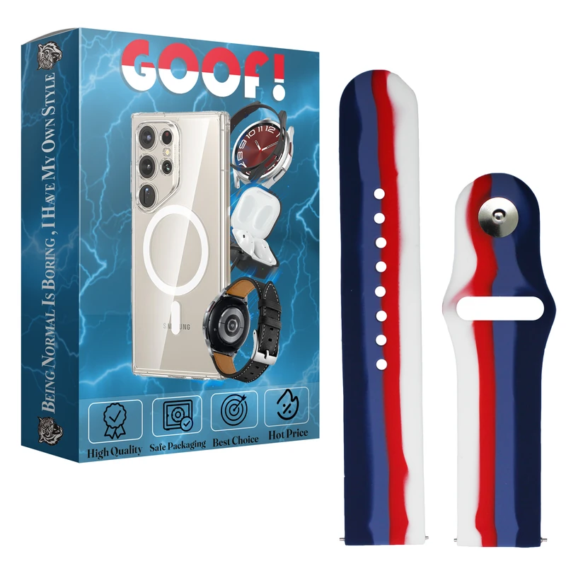 بند گوف مدل Rainbow-c6 مناسب برای ساعت هوشمند سامسونگ Galaxy Gear S3 Frontier