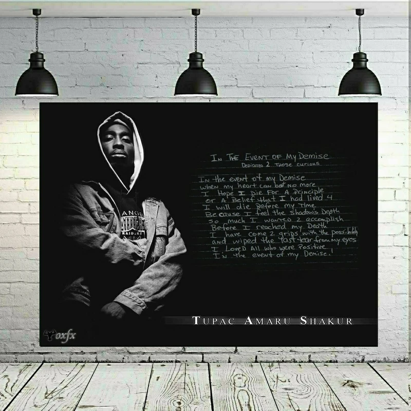 پوستر پارچه ای طرح توپاک شکور مدل SDB4172