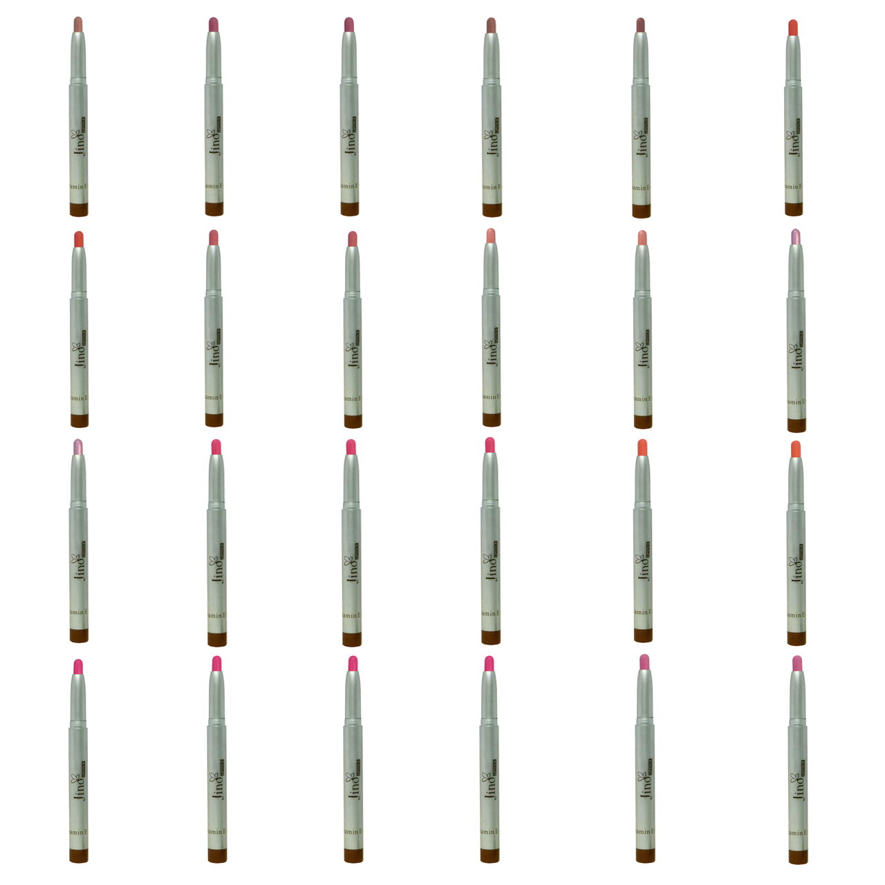 رژ لب مدادی ژینو مدل JI مجموعه 12 عددی -  - 1