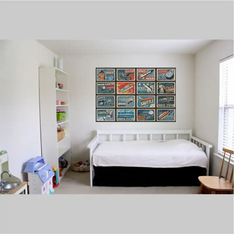 استیکر مدل ناسا و فضا طرح space exploration series مجموعه 16 عددی