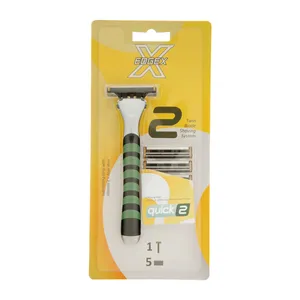 خود تراش اج اکس مدل quick2 به همراه تیغ یدک بسته 5 عدد
