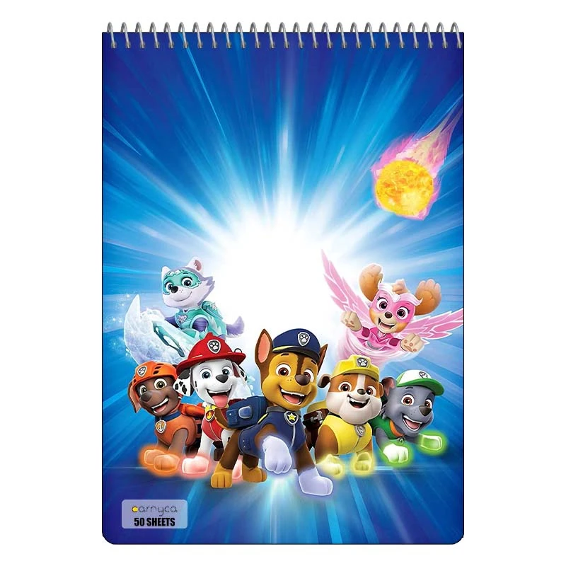 دفتر نقاشی 50 برگ سیمی کارنیکا طرح سگ های نگهبان paw patrol کد 25998