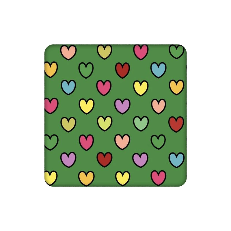 زیرلیوانی طرح پترن قلب قلبی سبز کد 7113865