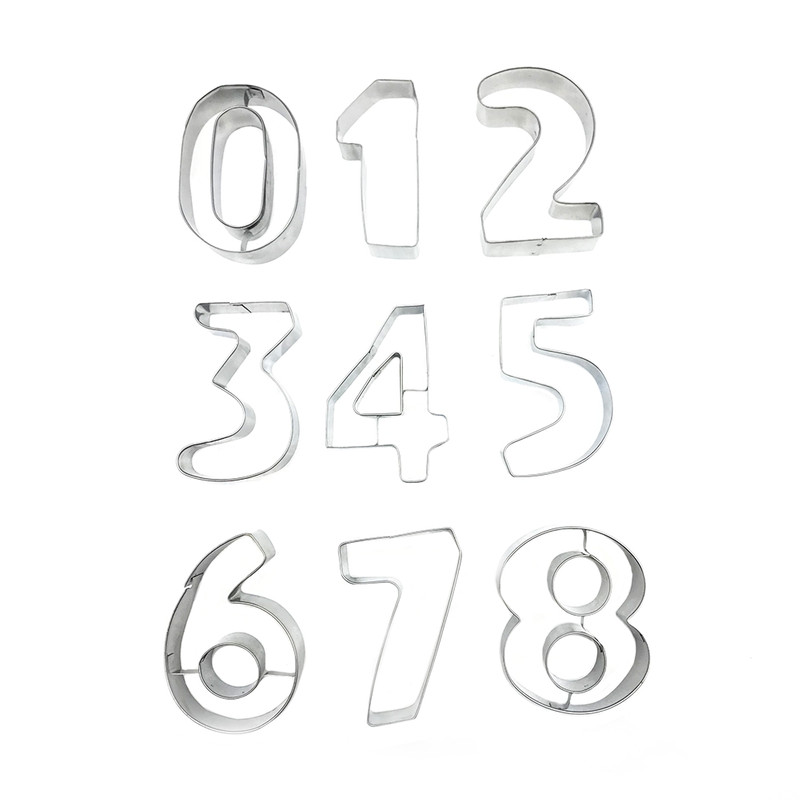 کاتر شیرینی پزی مدل اعداد بزرگ مجموعه 9 عددی