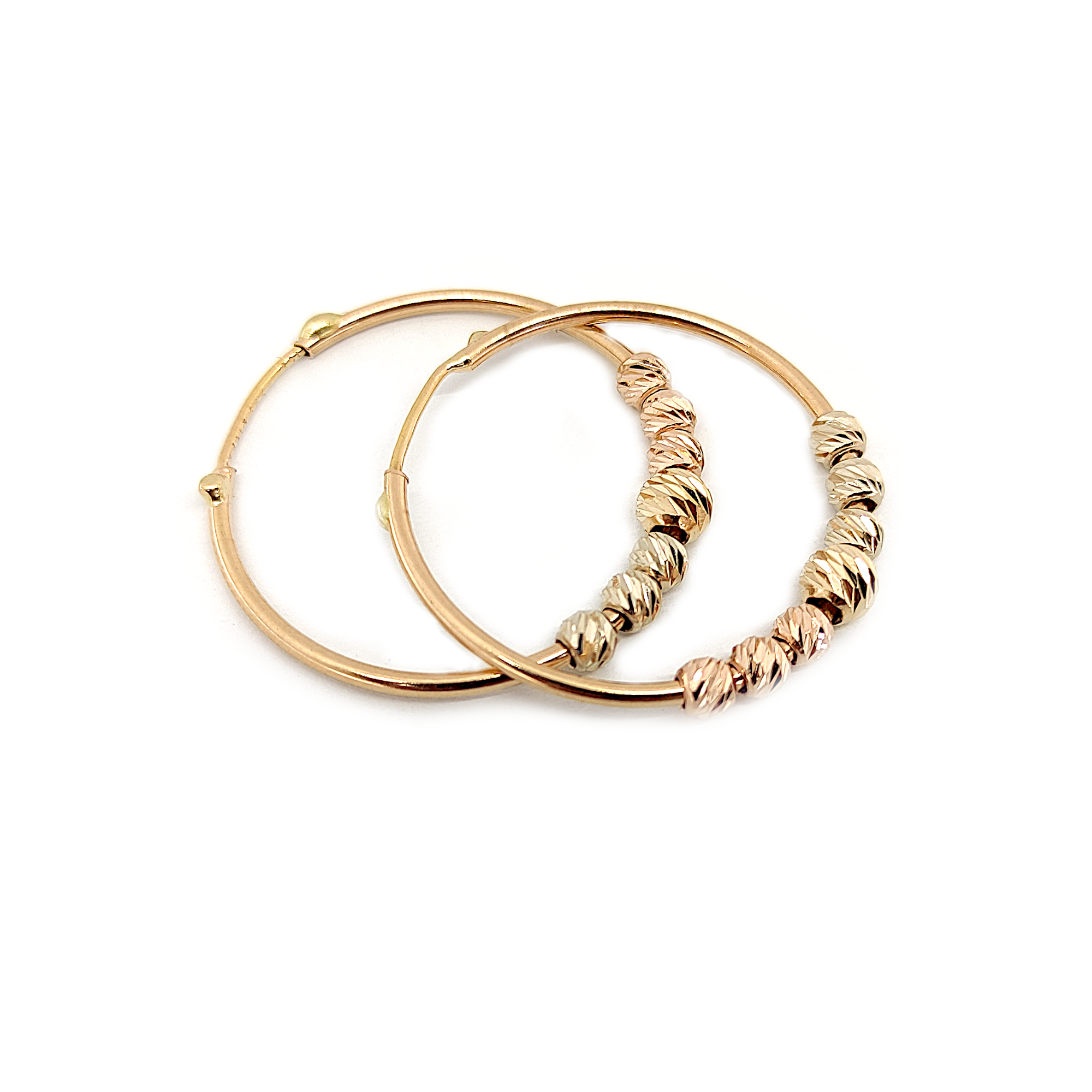 گوشواره حلقه ای طلا 18 عیار زنانه طلا و جواهرسازی افرا مدل البرنادو 196