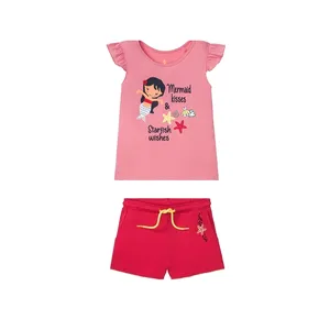 ست تی شرت و شلوارک دخترانه لوپیلو مدل TiLuSet2022