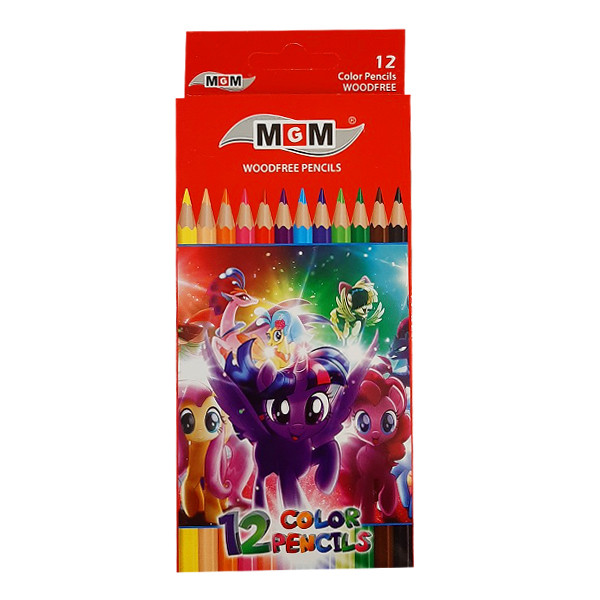 مداد رنگی 12 رنگ ام جی ام مدل تک شاخ