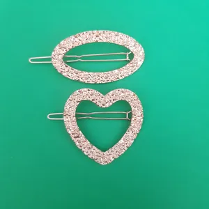 گیره مو زنانه مدل قلب و بیضی بسته 2 عددی