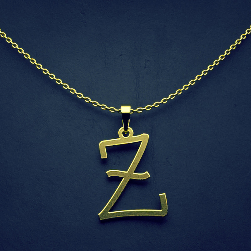 گردنبند طلا 18 عیار زنانه مدوپد مدل حرف Z کد H2-1-1442