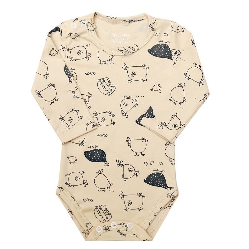 بادی آستین بلند نوزادی ریکالاکو مدل شادونه -  - 1