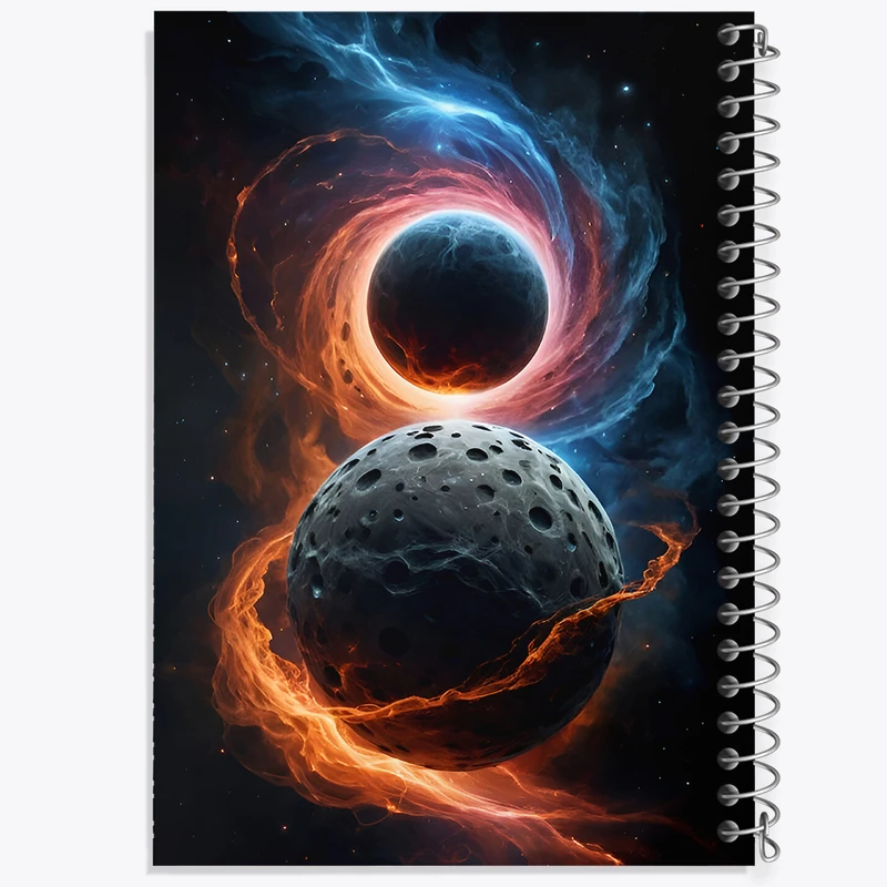 دفتر مشق 50 برگ خندالو طرح کهکشان (galaxy) کد F8060