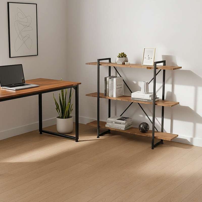 کتابخانه سه طبقه دیزم مدل مونتاژی LIB_100×100_LIGHT