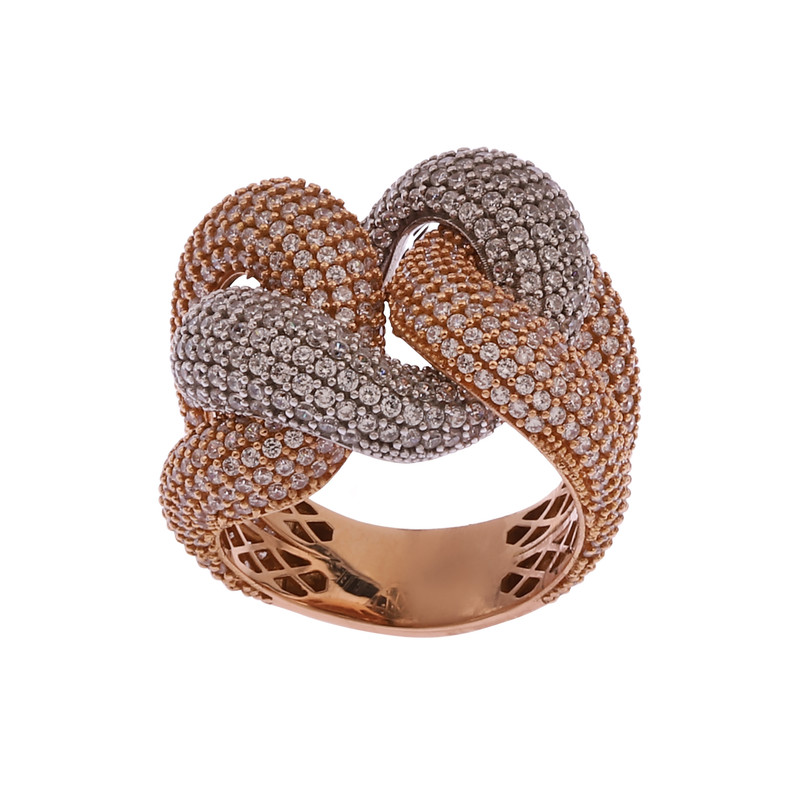 انگشتر طلا 18 عیار زنانه با طرح کارتیه صلاحی گلد مدل 17213 سایز 56