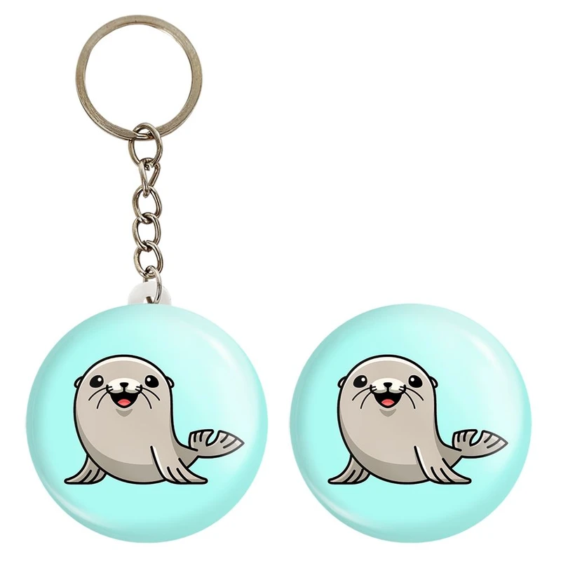 پیکسل خندالو مدل حیوانات آبزی شیر دریایی کد 28157 به همراه جاکلیدی