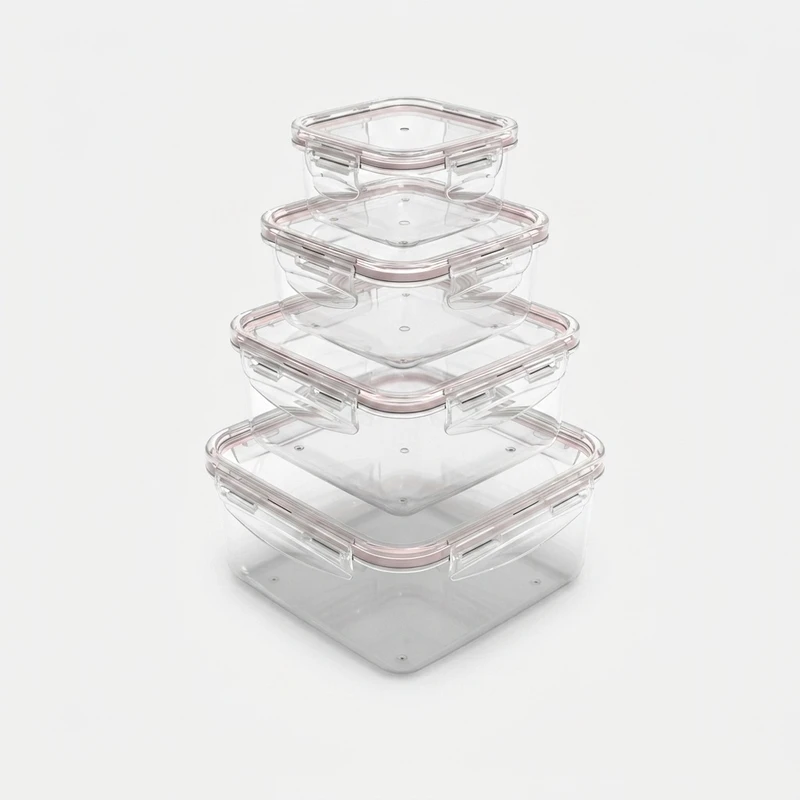 ظرف نگهدارنده ویرو پلاستیک مدل ایزی لاک کد 108 بسته 4 عددی