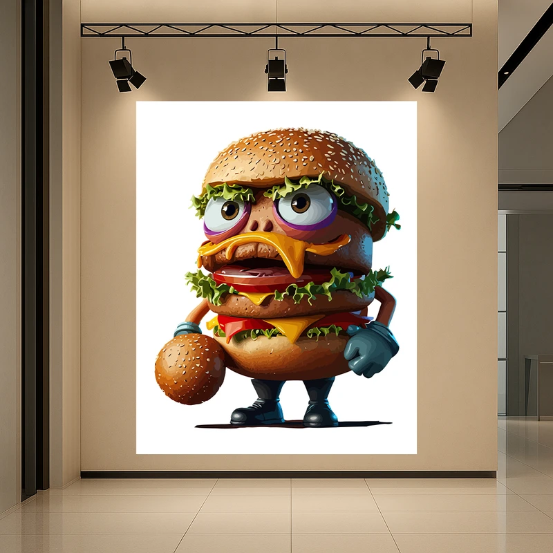 پوستر طرح برگرمن مدل مرد همبرگری کد AR3059599