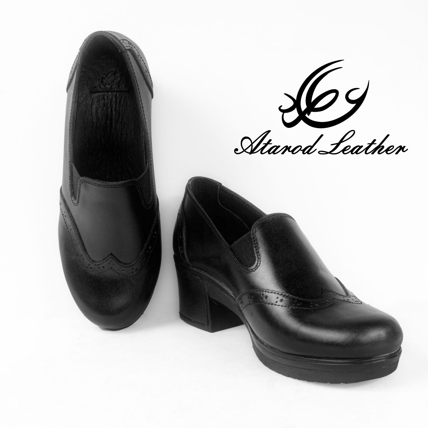 کفش زنانه چرم عطارد مدل چرم طبیعی کد SH380 -  - 5