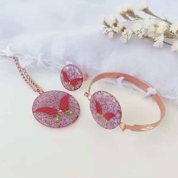 نیم ست زنانه مدل پروانه کد JW416.4