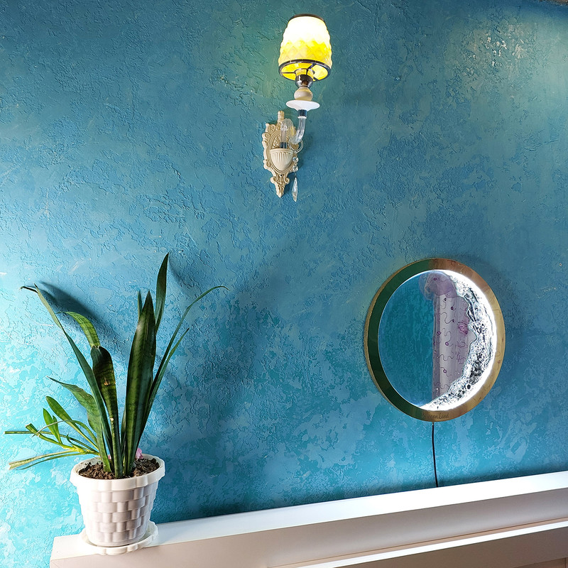 تابلو آینه ماه نوری سامون لند مدل دیواری کد 01