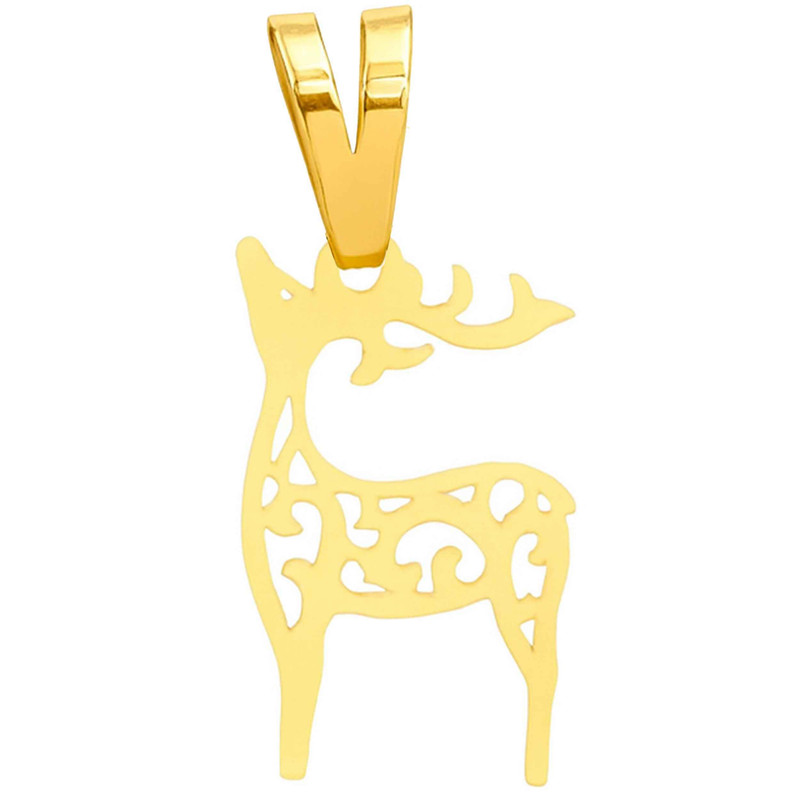 آویز گردنبند طلا 18 عیار زنانه گالری صادقی طرح آهو