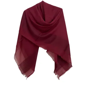 روسری زنانه مدل نخی خط دار دور ریش