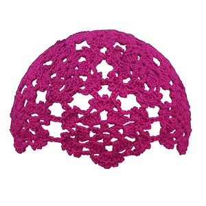 کلاه دستبافت زنانه مدل گل کد 0111590