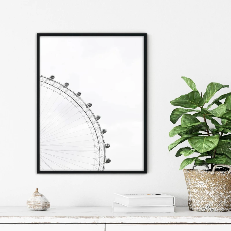 تابلو آتریسا طرح اماکن دیدنی جهان مدرن مدل ATFHBW03 فریم مشکی