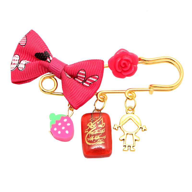 سنجاق سینه دخترانه مدل دختر توت فرنگی P4