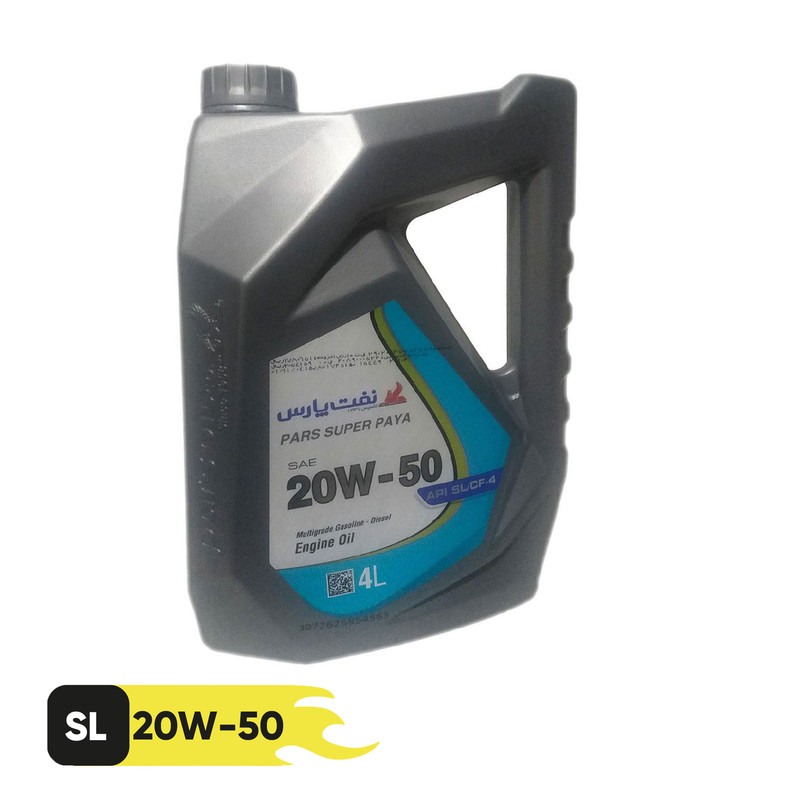 روغن موتور خودرو نفت پارس مدل سوپر پایا 20W50 حجم 4 لیتر