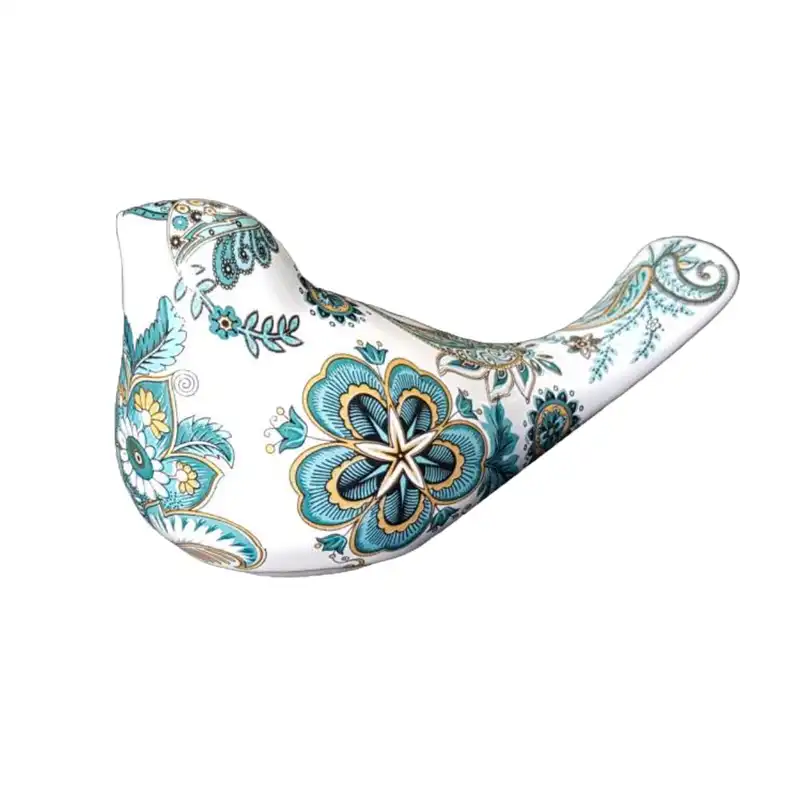 مجسمه سرامیکی مدل پرنده طرح بته جقه کد 2