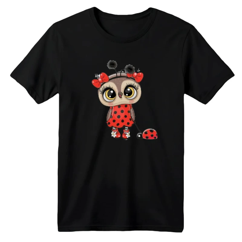 تی شرت آستین کوتاه بچگانه مدل جغد کد ۱