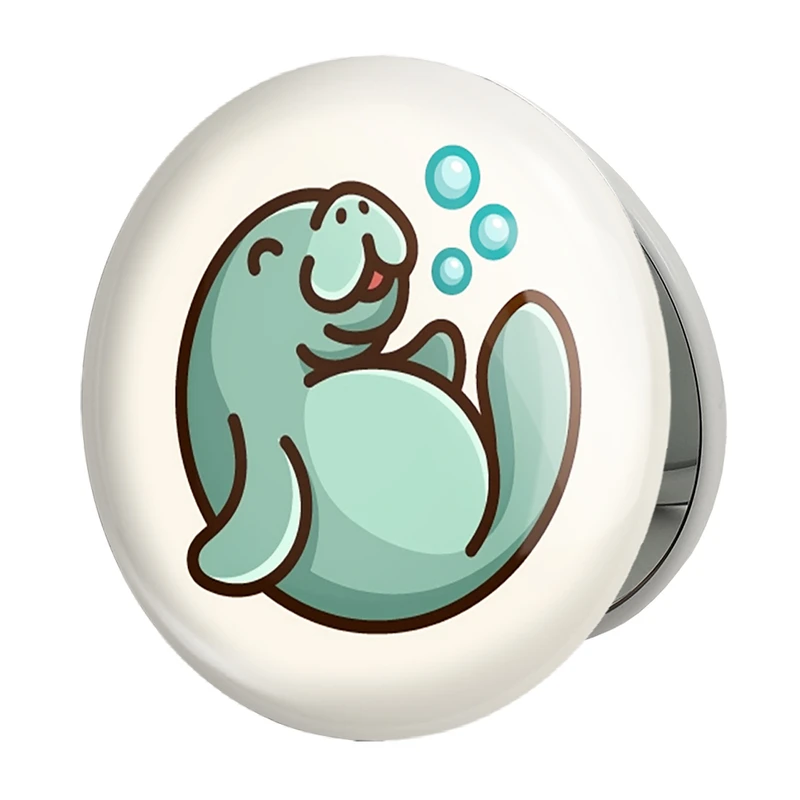 آینه جیبی خندالو طرح حیوانات آبزی گاو دریایی مدل تاشو کد 28165 