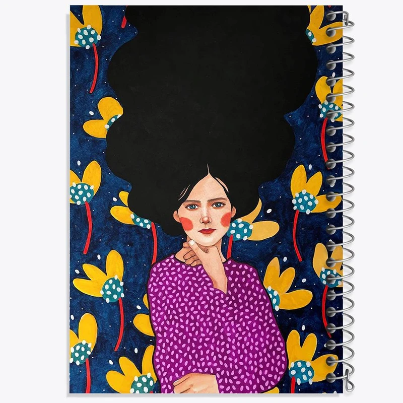 دفتر ژورنال نویسی 50 برگ خندالو مدل نقطه ای طرح دخترونه کد 6142