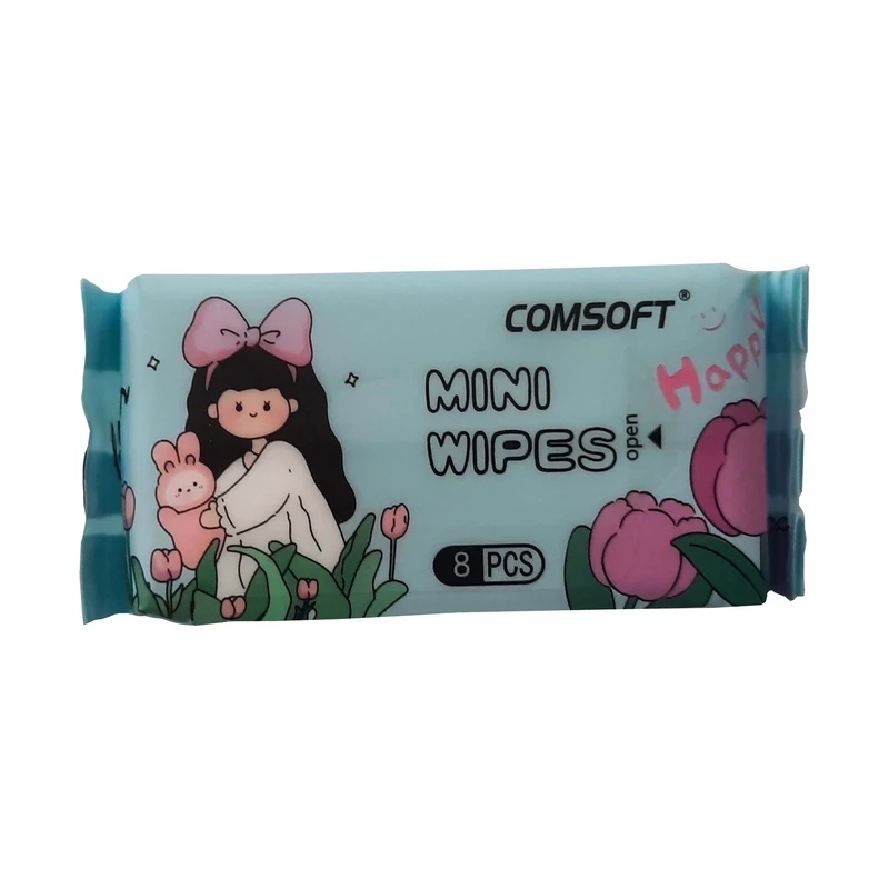 دستمال مرطوب کودک مدل دختر و خرگوش کد 3016