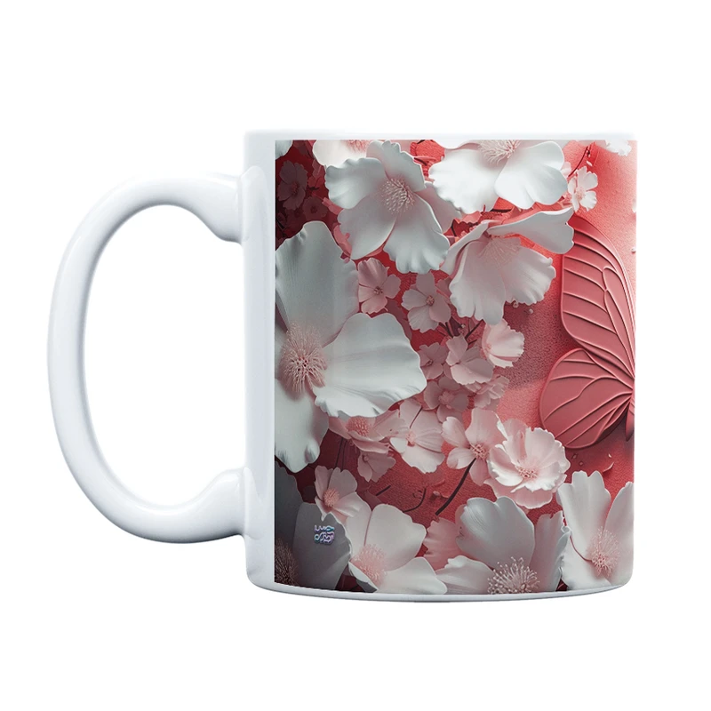 ماگ حس آمیزی طرح پروانه مدل کلاسیک کد 75