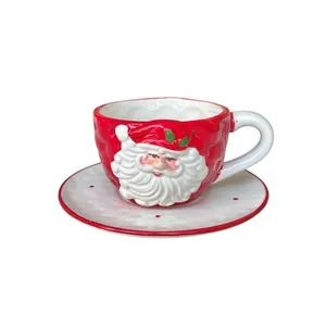 فنجان و نعلبکی طرح کریسمس مدل Santa کد Y15